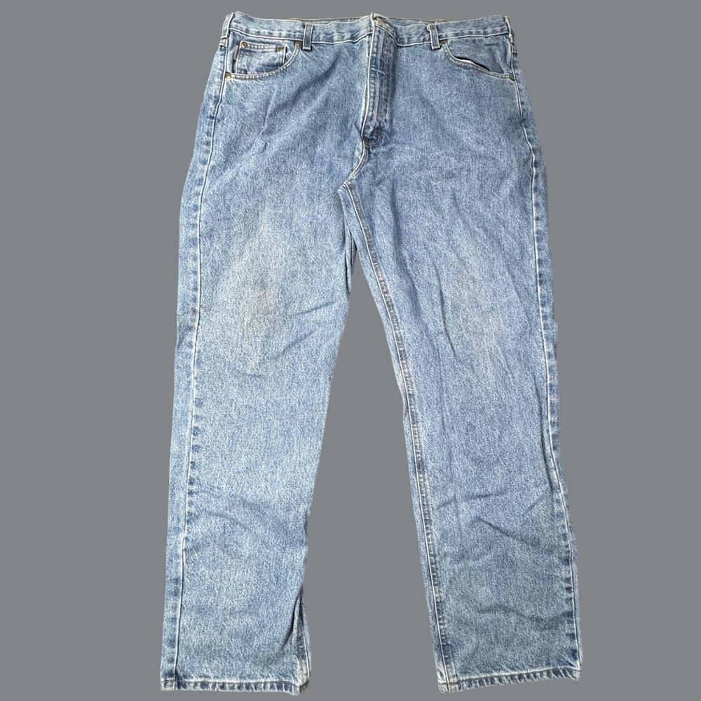 Carhartt Jeans Mens 42x32 Blue Denim Traditional Fit Straight Leg